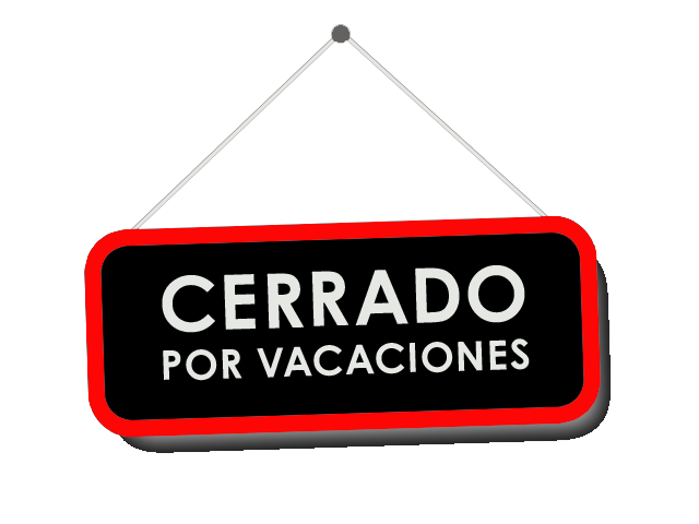 CERRADO POR VACACIONES